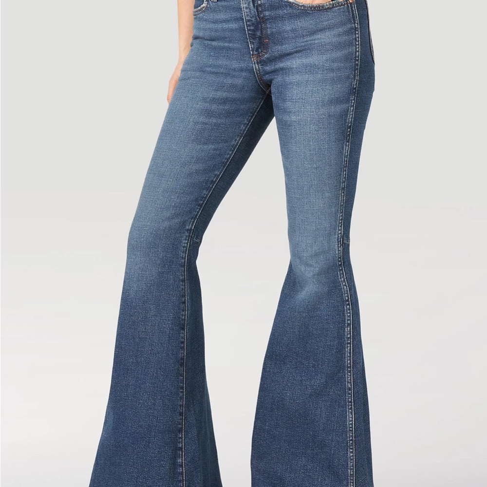 Wrangler Blue Flare Wide Leg Jeans